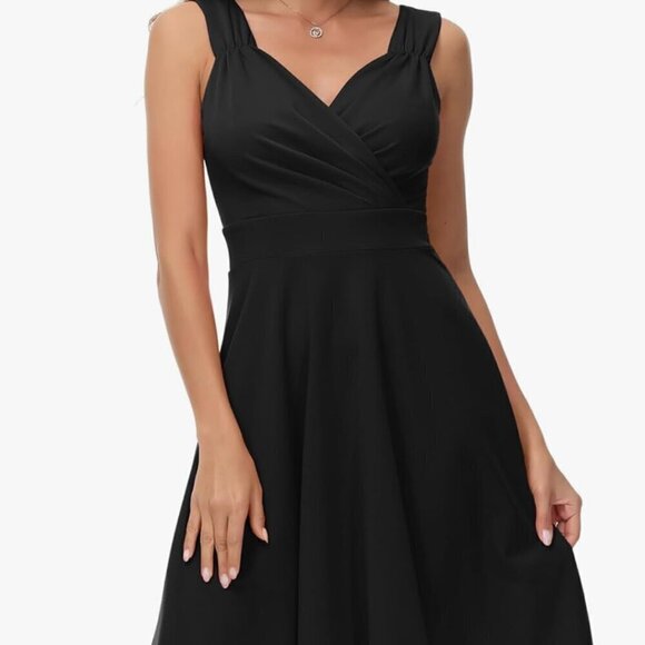 Grace Karin Dresses & Skirts - GRACE KARIN Women's Sleeveless Wrap V-Neck A-line Bridesmaid Cocktail Party Dres